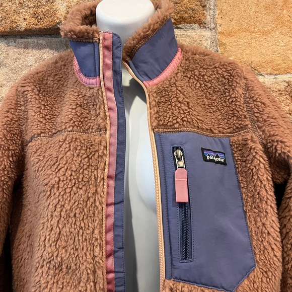 Patagonia Classic Retro-X Jacket Pampas Tan Lavender Pink Sz XS - Picture 4 of 9